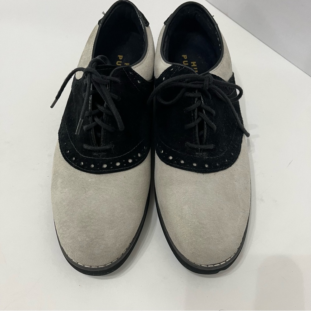 Women’s VTG  Y2K Rockabilly Hush Puppies Suede ‘Lee’ Oxford Black Tan 7 M